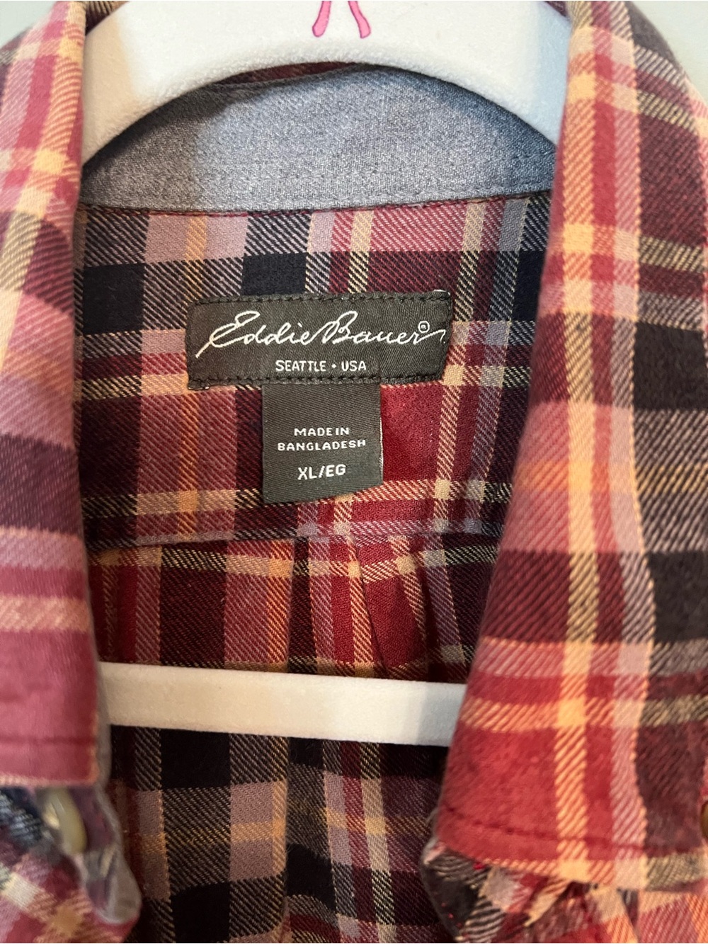 Eddie Bauer Womens Red and Black Plaid Shirt